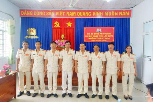 Đại hội đảng viên Chi bộ Công an phường Tịnh Biên, nhiệm kỳ 2025 - 2030