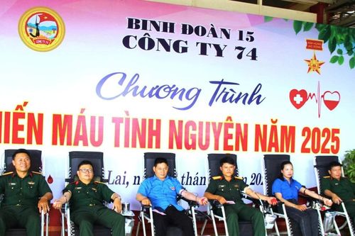 Công ty 74 tổ chức chương trình hiến máu tình nguyện