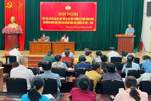 Tổ đại biểu HĐND tỉnh tiếp xúc cử tri 3 phường Thục Phán, Tân Giang và Nùng Trí Cao