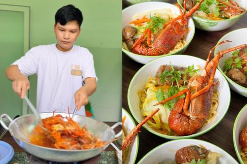 Chàng trai miền Tây 'gây sốt' khi nấu tôm hùm, vịt quay đãi thợ xây