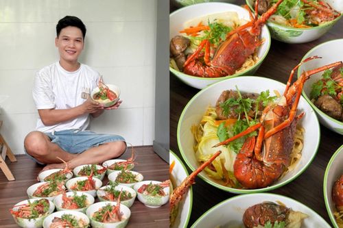 Chàng trai miền Tây gây choáng khi đãi cua Cà Mau, tôm hùm tiền triệu cho thợ xây