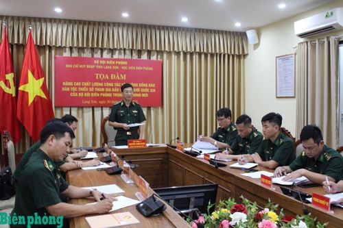 Tọa đàm khảo sát Đề tài khoa học cấp Bộ Quốc phòng tại BĐBP tỉnh Lạng Sơn