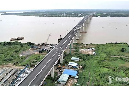 [Chùm ảnh] Cận cảnh cầu và đường nối Đồng Nai với Thành phố Hồ Chí Minh sắp thông xe