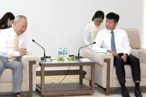 Chủ tịch UBND tỉnh Trần Huy Tuấn tiếp và làm việc với Đoàn công tác của Công ty TNHH Tập đoàn Xây dựng Thái Bình Dương (Trung Quốc)