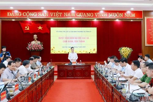 Tỉnh ủy duyệt văn kiện Đại hội Đảng bộ xã Cảm Nhân và Yên Thành