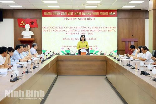 Duyệt nội dung, chương trình Đại hội đại biểu Đảng bộ xã Thanh Liêm và xã Thanh Bình