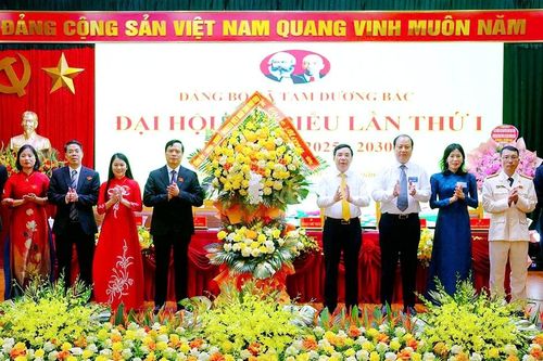 Đồng chí Bùi Huy Vĩnh - Phó Bí thư Tỉnh ủy dự, chỉ đạo Đại hội đại biểu Đảng bộ xã Tam Dương Bắc lần thứ I