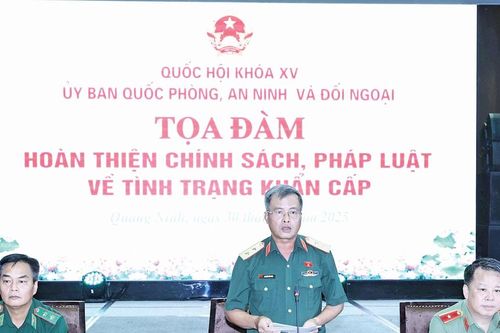 Tọa đàm hoàn thiện chính sách, pháp luật về tình trạng khẩn cấp