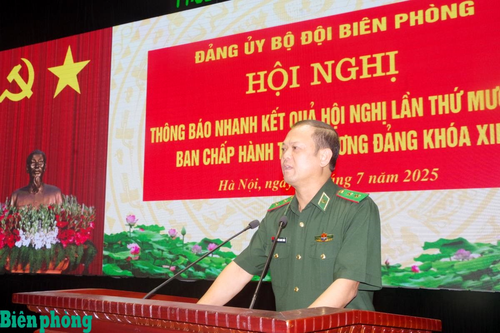 Đảng ủy BĐBP thông báo nhanh kết quả Hội nghị Trung ương 12 khóa XIII
