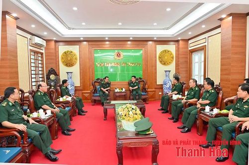 Trung tướng Lê Đức Thái thăm, kiểm tra tại Ban Chỉ huy Bộ đội Biên phòng tỉnh Thanh Hóa