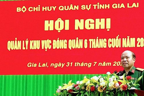 Bộ CHQS tỉnh Gia Lai tổ chức hội nghị quản lý khu vực đóng quân 6 tháng cuối năm 2025