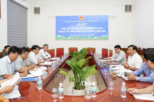Giải quyết vướng mắc một số dự án nạo vét hồ, công trình thủy lợi