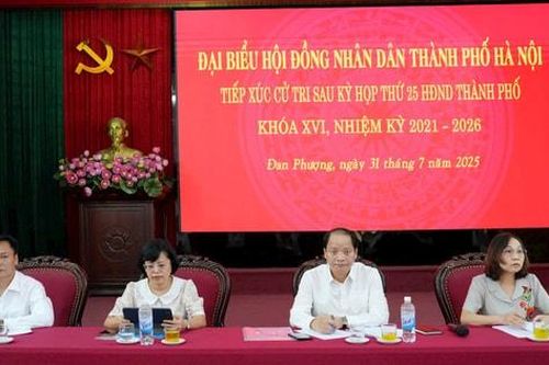 Tổ đại biểu HĐND thành phố Hà Nội (đơn vị bầu cử số 25) tiếp xúc cử tri 3 xã: Đan Phượng, Ô Diên, Liên Minh