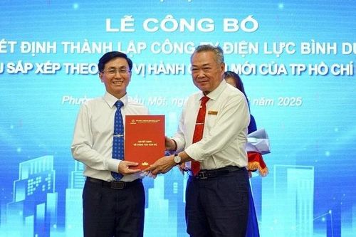 Tổng công ty Điện lực Thành phố Hồ Chí Minh sắp xếp lại các công ty điện lực trực thuộc sau hợp nhất tỉnh, thành