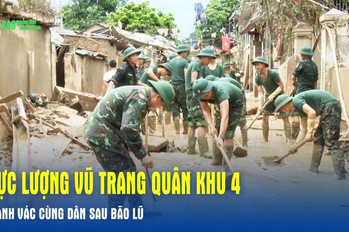 Lực lượng vũ trang Quân khu 4: Gánh vác cùng dân sau bão lũ