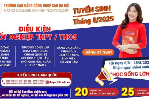 Trường Cao đẳng Công nghệ cao Hà Nội tuyển sinh đợt nhập học tháng 8 năm 2025