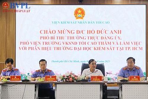 Phó Viện trưởng VKSND tối cao Hồ Đức Anh thăm và làm việc tại Phân hiệu Trường Đại học Kiểm sát tại TP Hồ Chí Minh