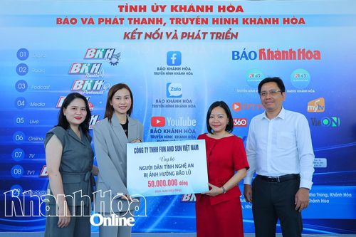 Báo và Phát thanh, Truyền hình Khánh Hòa tiếp nhận 50 triệu đồng ủng hộ người dân tỉnh Nghệ An bị ảnh hưởng bởi bão lũ