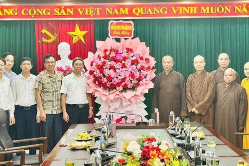 Ninh Bình: Ban Trị sự GHPGVN tỉnh thăm, chúc mừng Sở Nội vụ, Ban Dân tộc và Tôn giáo tỉnh