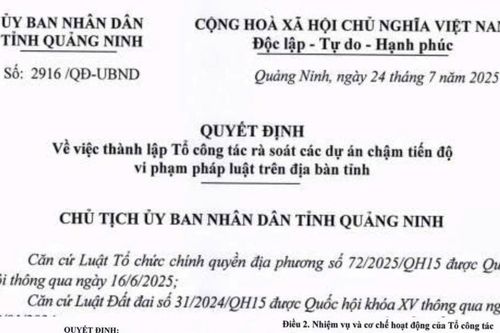 Quảng Ninh: Thành lập tổ công tác kiểm tra, xử lý các dự án chậm tiến độ vi phạm pháp luật