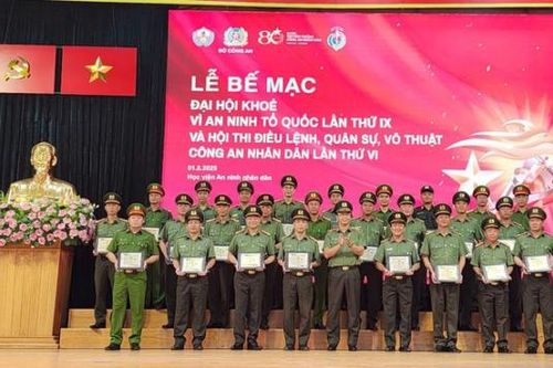 Bế mạc Đại hội khỏe 'Vì an ninh Tổ quốc' lần thứ IX và Hội thi Điều lệnh, quân sự, võ thuật CAND lần thứ VI