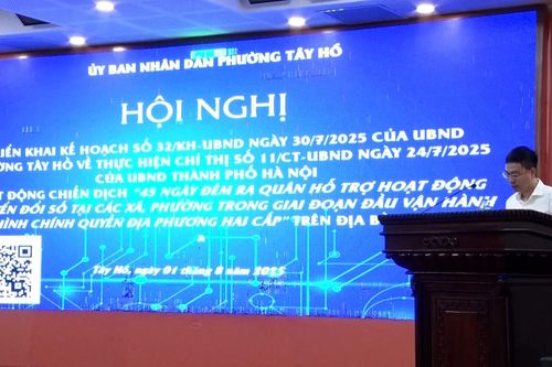 Phường Tây Hồ triển khai 45 ngày đêm hỗ trợ chuyển đổi số