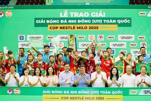 Hưng Yên lần đầu đăng quang ngôi vô địch Giải bóng đá nhi đồng U11 toàn quốc