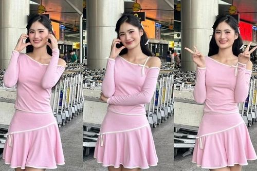 Hoa hậu Ý Nhi trở lại Úc học tập, trang phục sân bay được khen đáng yêu