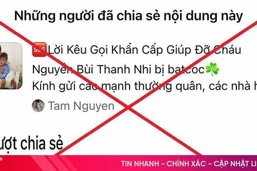 Đưa tin giả bắt cóc trẻ em để chiếm đoạt tiền từ thiện