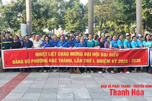 Phường Hạc Thành ra quân tổng dọn vệ sinh môi trường