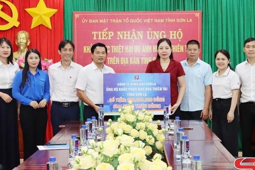 Công ty Xăng dầu Sơn La ủng hộ 200 triệu đồng khắc phục hậu quả thiên tai
