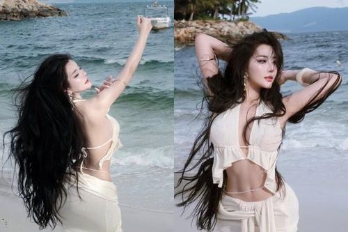 'Đệ nhất hot girl Sài thành' Võ Ngọc Trân khoe dáng nóng bỏng ở biển