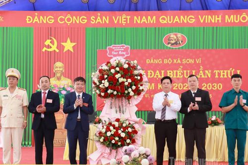 Đại tá Lại Tiến Giang, Chỉ huy trưởng Bộ Chỉ huy Quân sự tỉnh dự Đại hội đại biểu Đảng bộ xã Sơn Vĩ