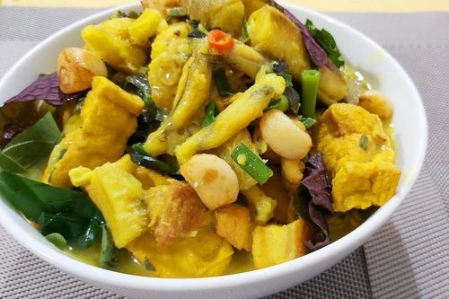 Cách làm ếch nấu chuối đậu thơm ngon