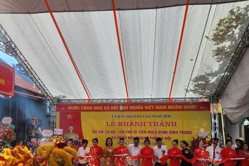 Xã Ngọc Hồi khánh thành dự án tu bổ, tôn tạo di tích miếu - đình Vĩnh Trung