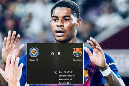 Rashford ghi bàn đầu tiên cho đội bóng mới, Barcelona thắng 5 sao trước đối thủ K-League 1