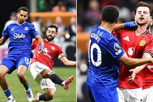 Cận cảnh màn xô xát của thủ quân Man Utd với sao Everton