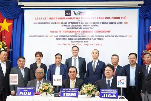 ADB và TDM ký thỏa thuận vay cho dự án mở rộng nhà máy nước