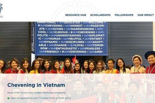 Học bổng Chính phủ Anh Chevening khóa 2026-2027 chính thức mở đơn