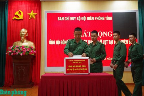 BĐBP Điện Biên phát động ủng hộ đồng bào bị thiệt hại do mưa lũ