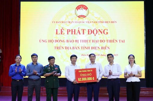 Ủy ban MTTQ Việt Nam tỉnh Điện Biên phát động ủng hộ đồng bào bị thiệt hại do mưa lũ