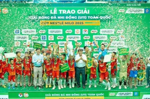 U11 Hưng Yên lần đầu vô địch Giải Bóng đá Nhi đồng Toàn quốc – Cúp Nestlé MILO 2025