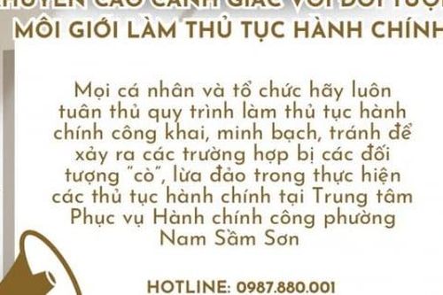 Xuất hiện 'cò' giấy tờ tại phường Nam Sầm Sơn – Thanh Hóa