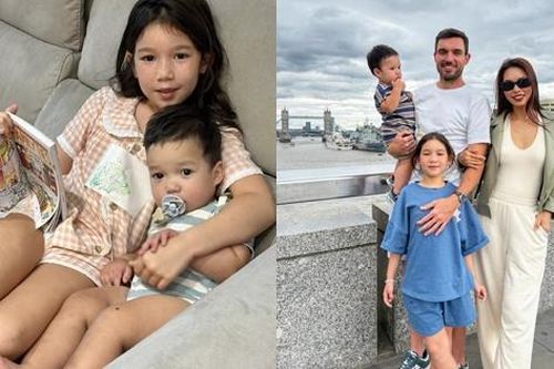 Con gái lai Tây của siêu mẫu Hà Anh: 7 tuổi biết chăm em cho mẹ, ngoại hình phổng phao