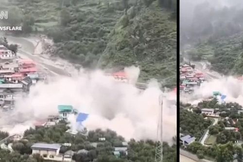 Khoảnh khắc lũ quét kinh hoàng nuốt chửng ngôi làng Himalaya