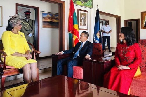 Đại sứ Vũ Trung Mỹ trình Thư ủy nhiệm lên Toàn quyền Grenada