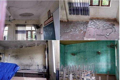 Trường học xuống cấp như nhà hoang, học sinh bàng hoàng khi nhận lớp