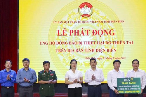 BIDV ủng hộ đồng bào chịu ảnh hưởng bởi thiên tai tại tỉnh Điện Biên