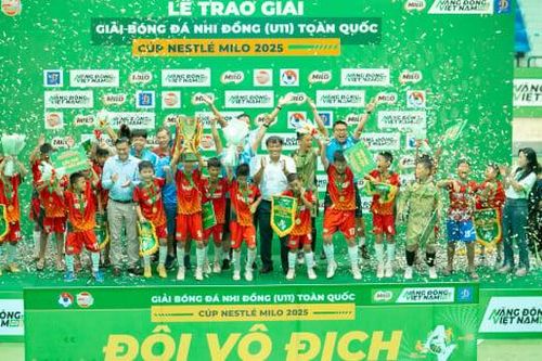 U11 Hưng Yên lần đầu tiên đăng quang Giải Bóng đá Nhi đồng Toàn quốc – Cúp Nestlé MILO 2025