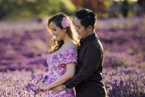 Hoa hậu Vbiz bất ngờ thông báo mang thai ở tuổi U40 với chồng Việt kiều